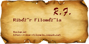 Ribár Filoméla névjegykártya