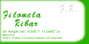 filomela ribar business card